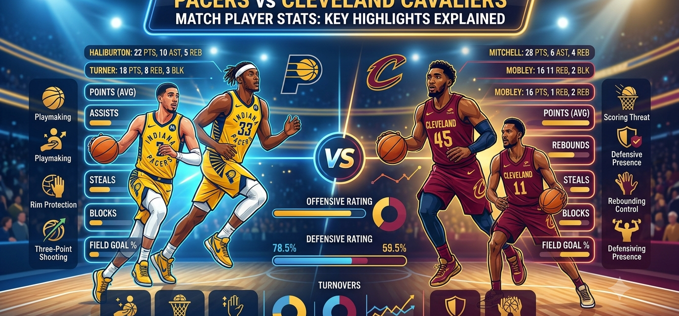 Pacers vs Cleveland Cavaliers Match Player Stats