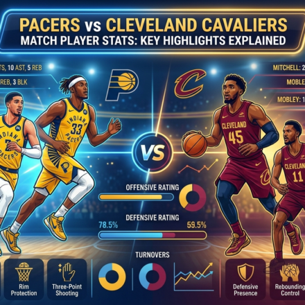 Pacers vs Cleveland Cavaliers Match Player Stats
