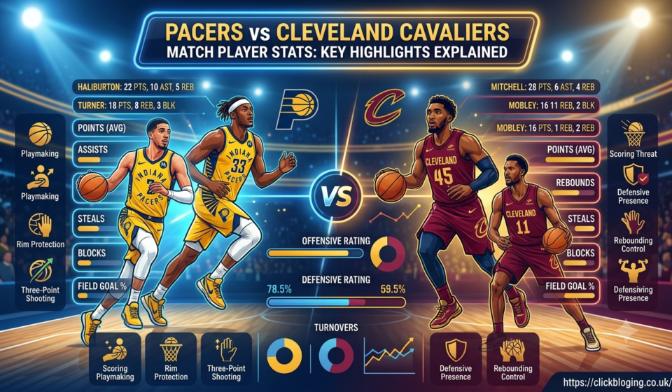 Pacers vs Cleveland Cavaliers Match Player Stats